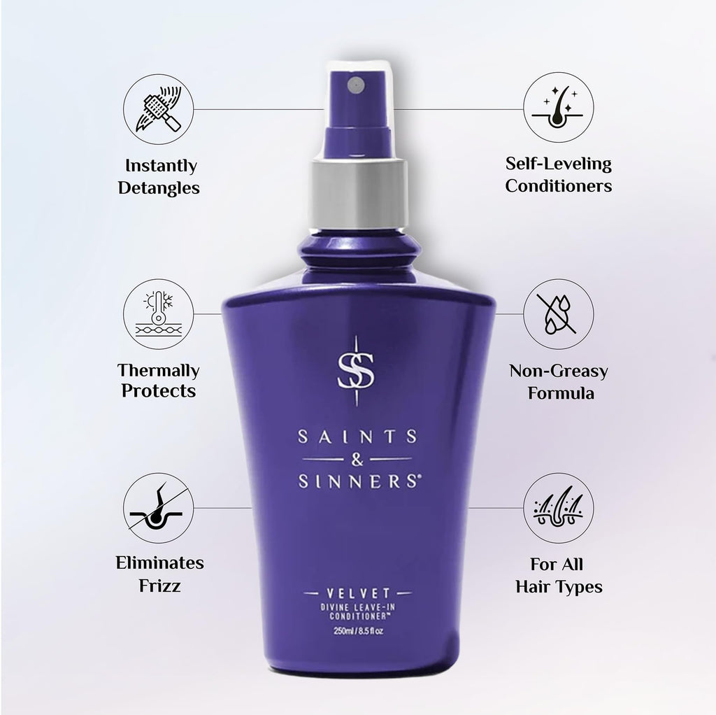 Saints & Sinners Velvet Divine Leave-In Conditioner Spray — Award-Winning Moisture & Shine
