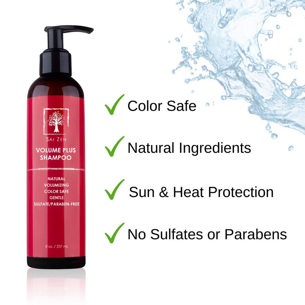 Sai Zen Volume Plus Shampoo | Anti-Thinning & Volumizing Formula | Made in USA | 8 oz | Sulfate & Paraben Free