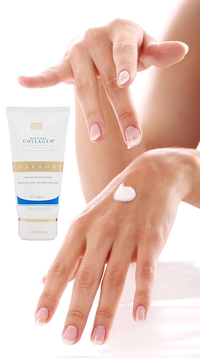 Salcoll Pure Bioactive Anti-Aging Collagen Repair Hand Cream – Hypoallergenic Moisturizer (150 ml)