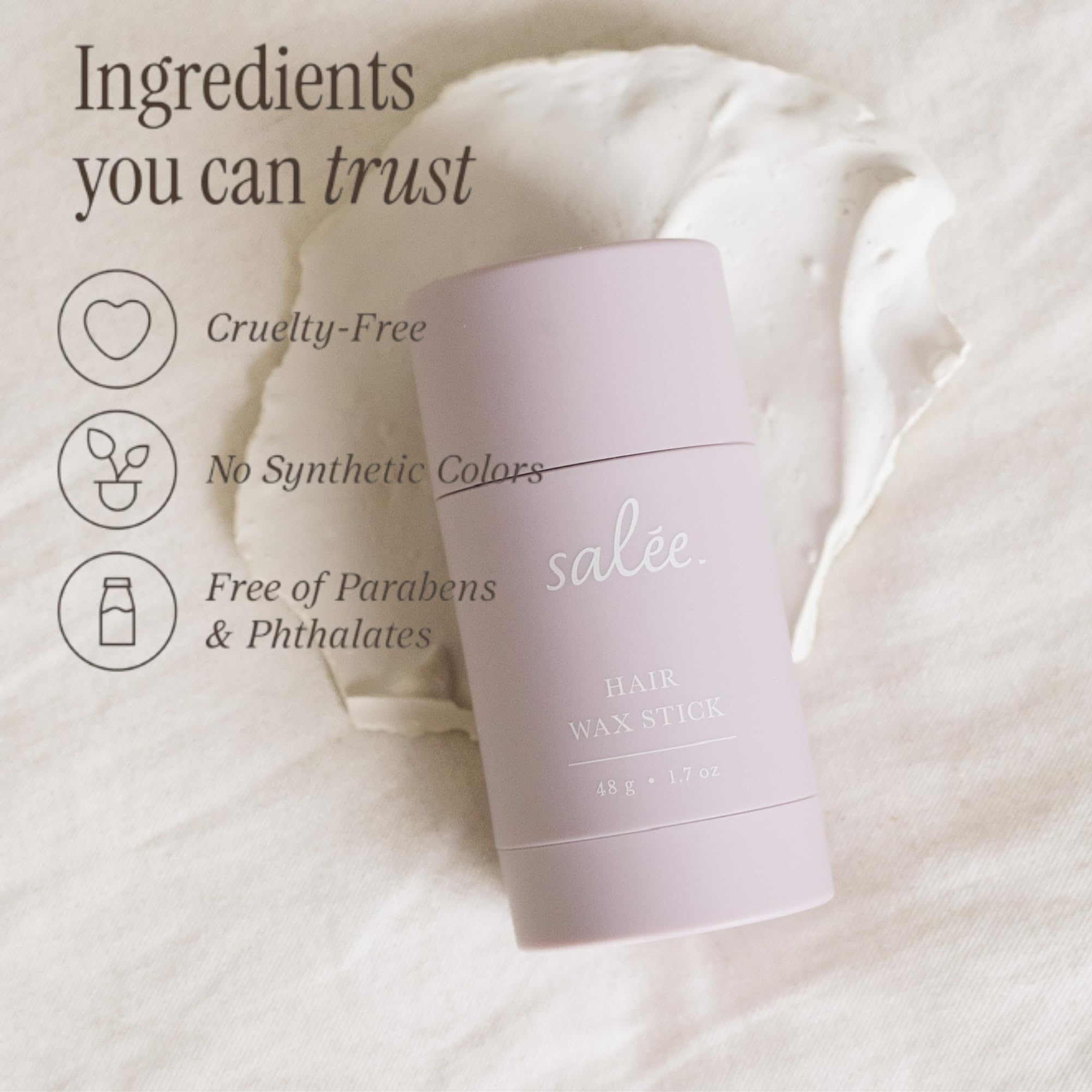 Salée Hair Wax Stick | All-Day Hold for Slick Back Ponytails | Non-Toxic Clean Ingredients