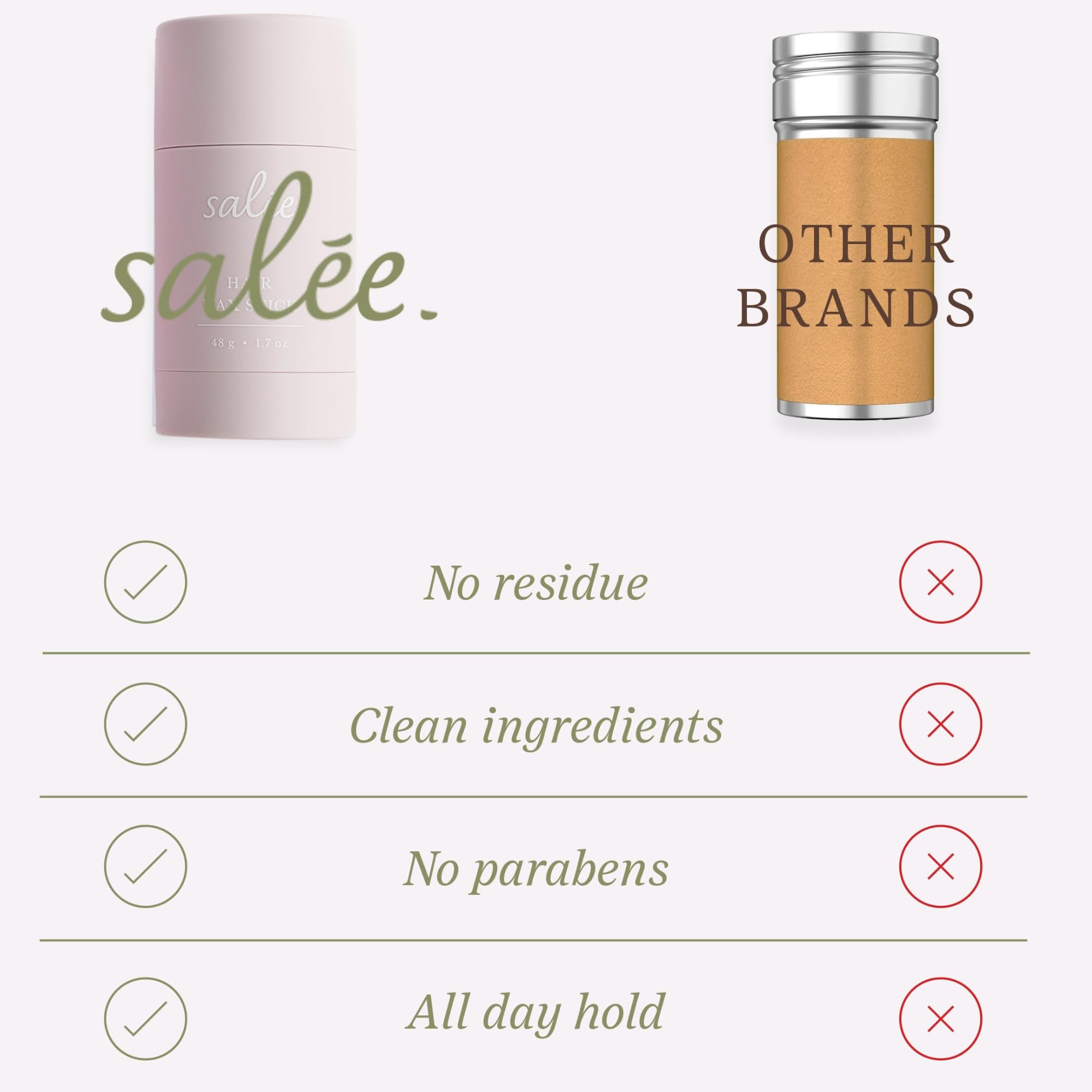Salée Hair Wax Stick | All-Day Hold for Slick Back Ponytails | Non-Toxic Clean Ingredients