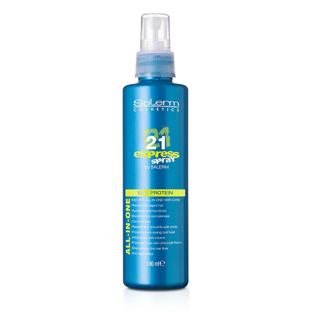 SALERM 21 Express Leave-In Mask Spray | Silk Proteins, Heat Protection, Frizz Control – 190 ml