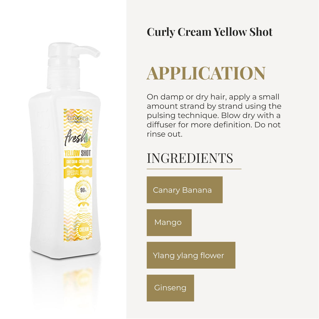 SALERM Curl Activator Cream – Biokera Fresh Yellow Shot, 300 ml | Defined Curls & Deep Hydration