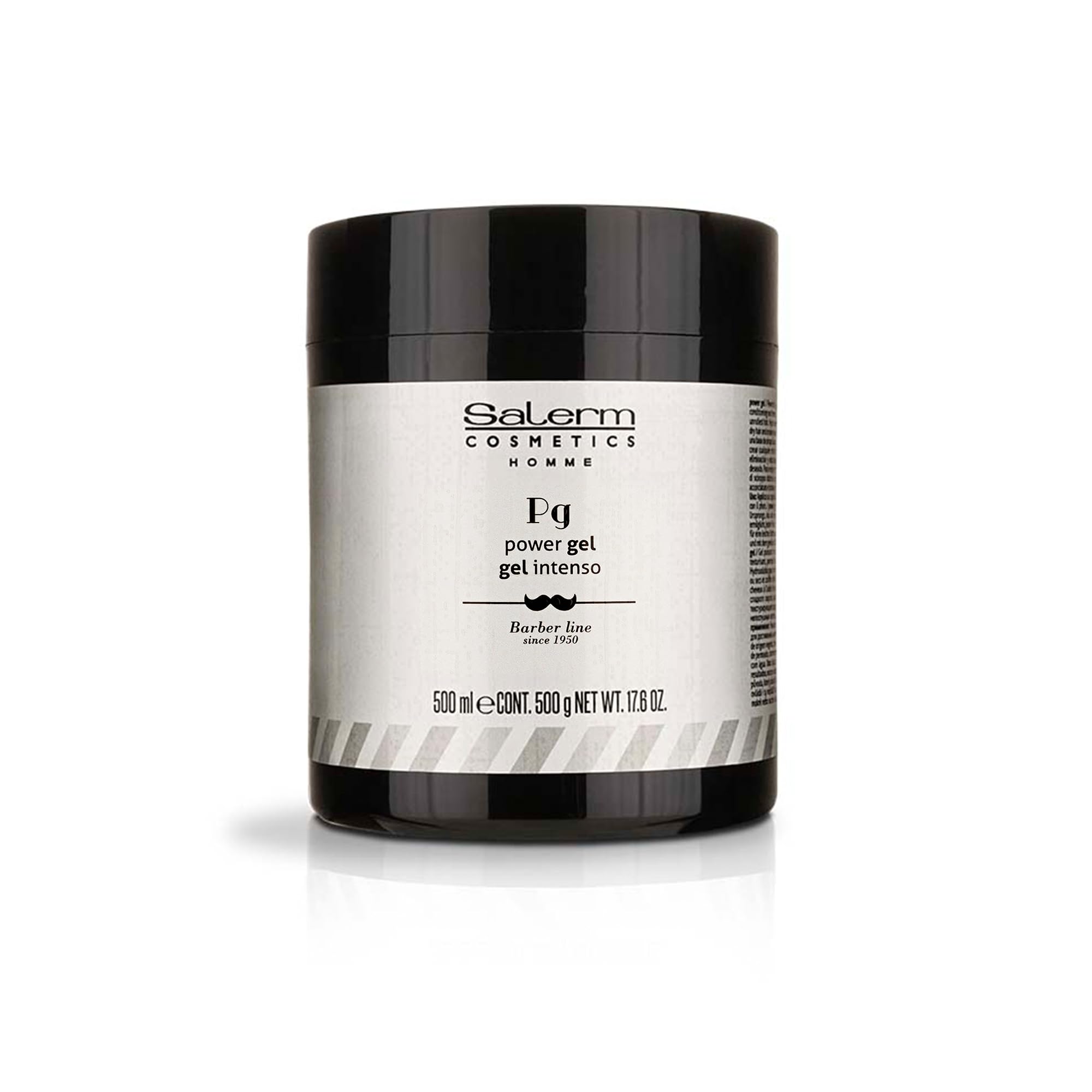 SALERM Men's Hair Styling Gel - Intense Hold Blue Gel, Hydrating, Alcohol-Free 500ml