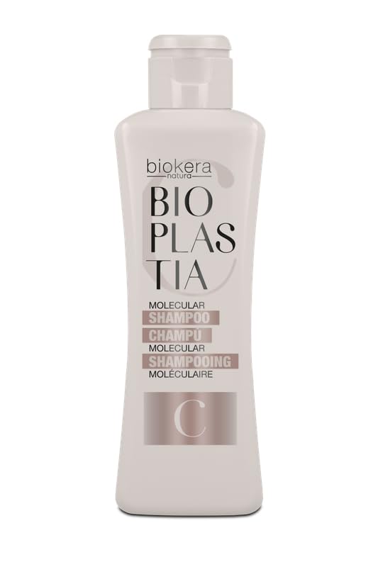 SALERM Molecular Shampoo Biokera Bioplastia 300 ml – Sulfate & Paraben-Free, Vegan Keratin, Frizz-Free, pH-Balanced
