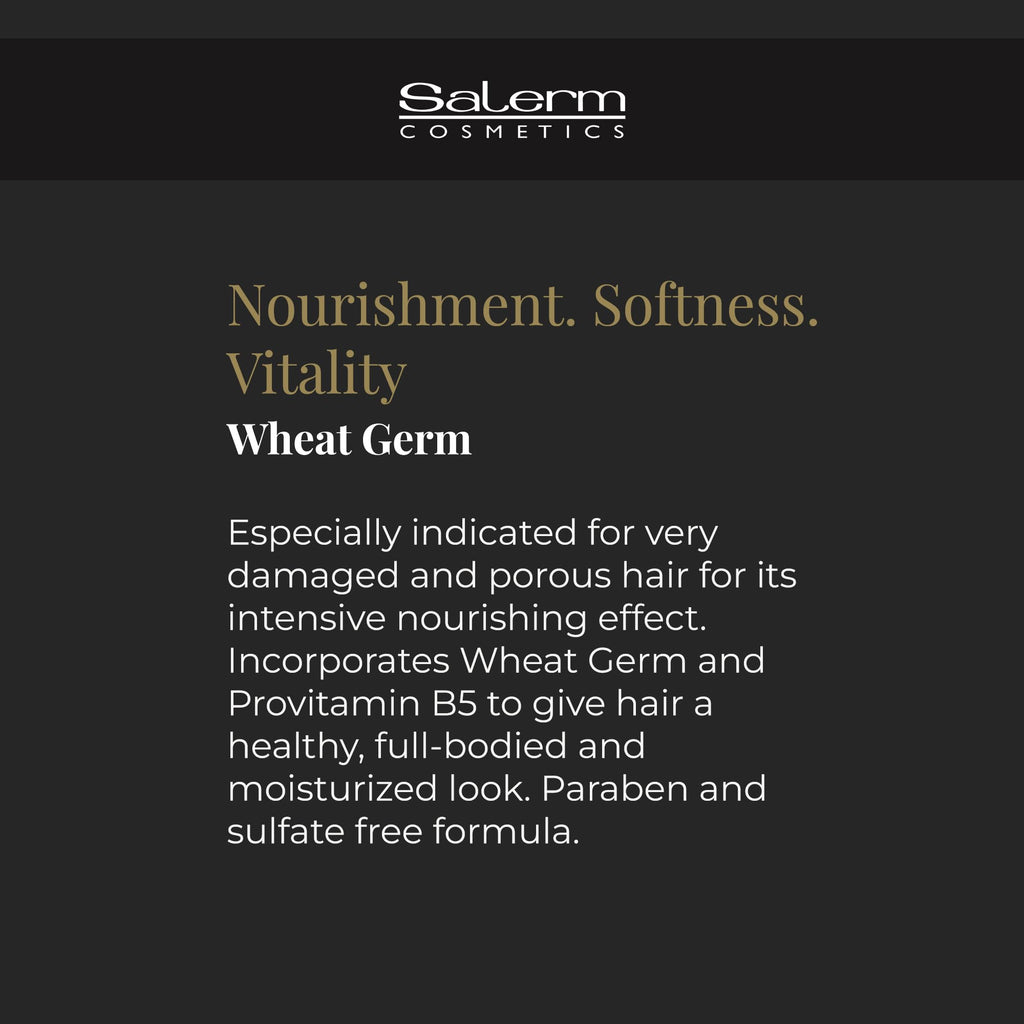 SALERM Nourishing Hair Mask with Wheat Germ – Deep Hydration for Dry & Damaged Hair | 6.74 oz