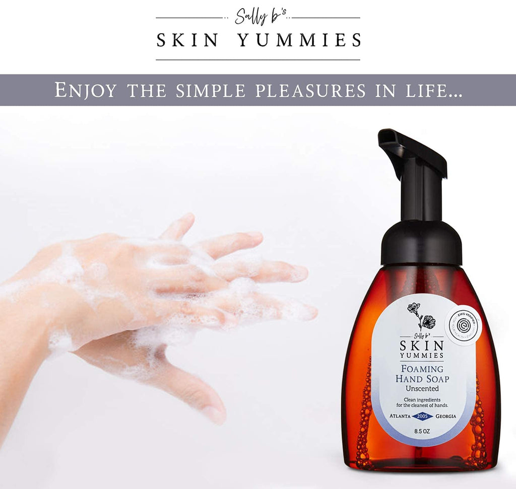 Sally B's Unscented Luxury Foaming Hand Soap – Moisturizing for Sensitive Skin, EWG Verified, 8.5 oz