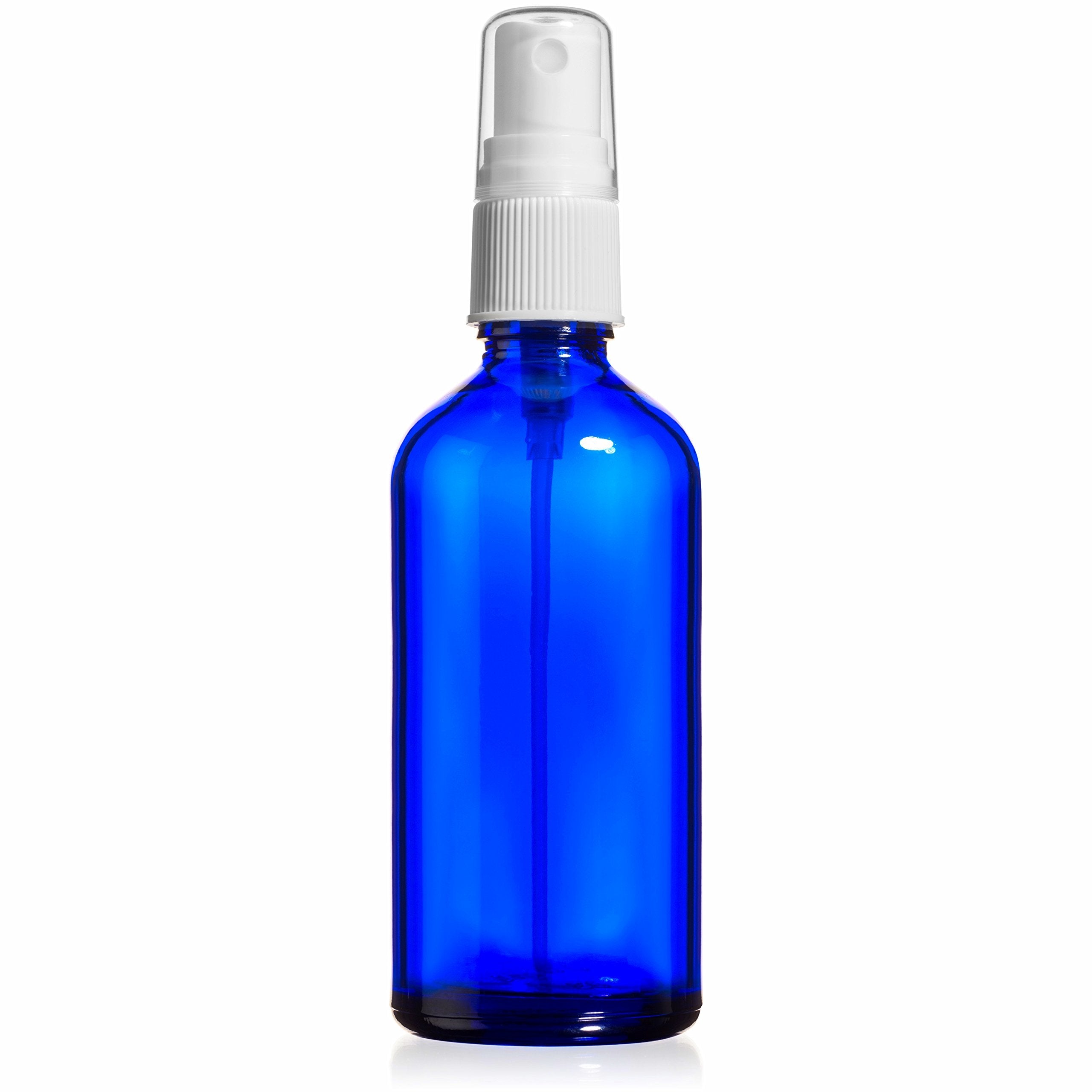 Sally's Organics | 2 TSA-Approved Blue Glass Misters 100ml – 2-Pack for Essential Oils & Aromatherapy