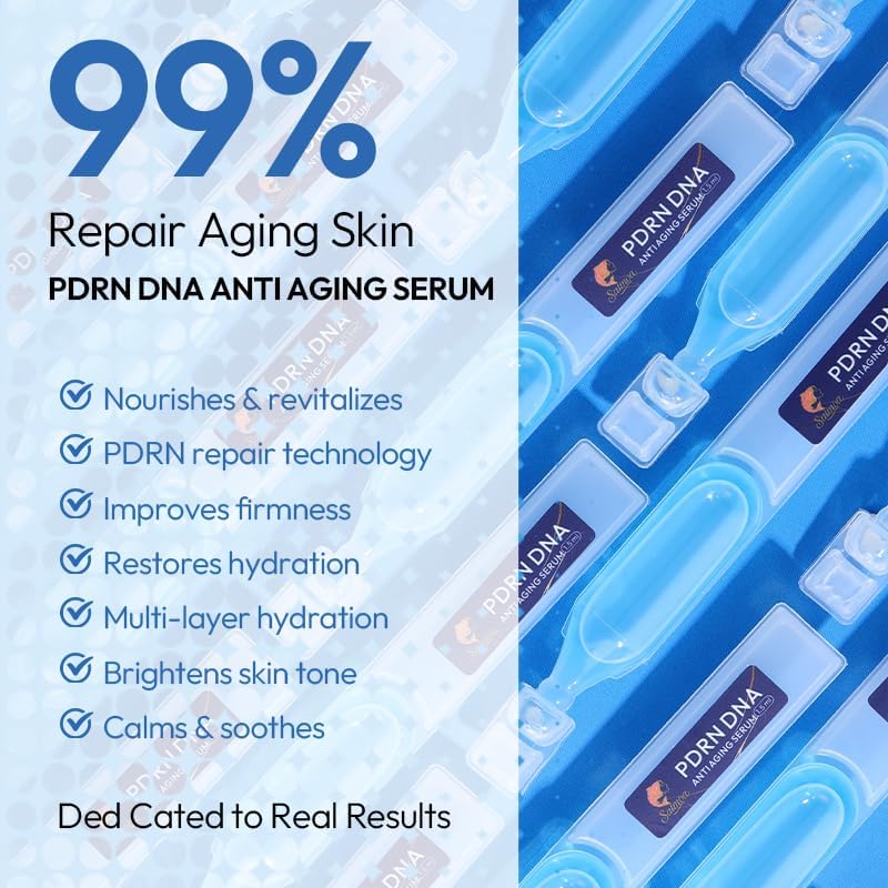 Salmoa Salmon DNA PDRN Serum — 99% PDRN, Collagen, Elastin & HA, 30 Capsules