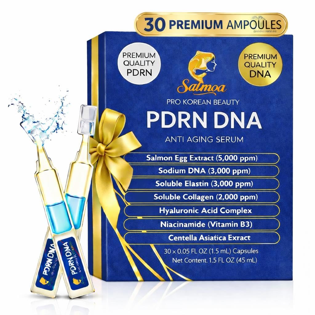 Salmoa Salmon DNA PDRN Serum — 99% PDRN, Collagen, Elastin & HA, 30 Capsules