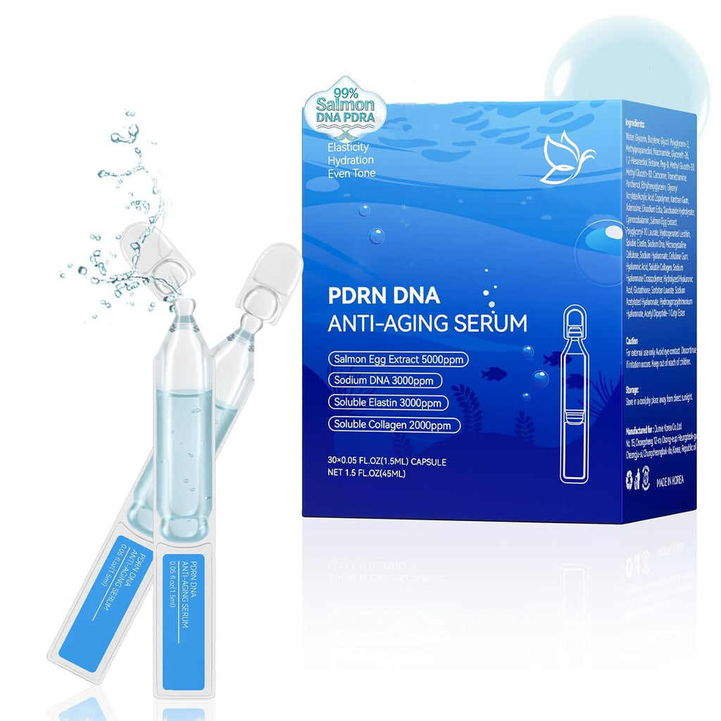 Salmon DNA PPRN Serum – 5000ppm PDRN, 6 Hyaluronic Acids, Niacinamide & Glutathione, Korean Anti-Aging