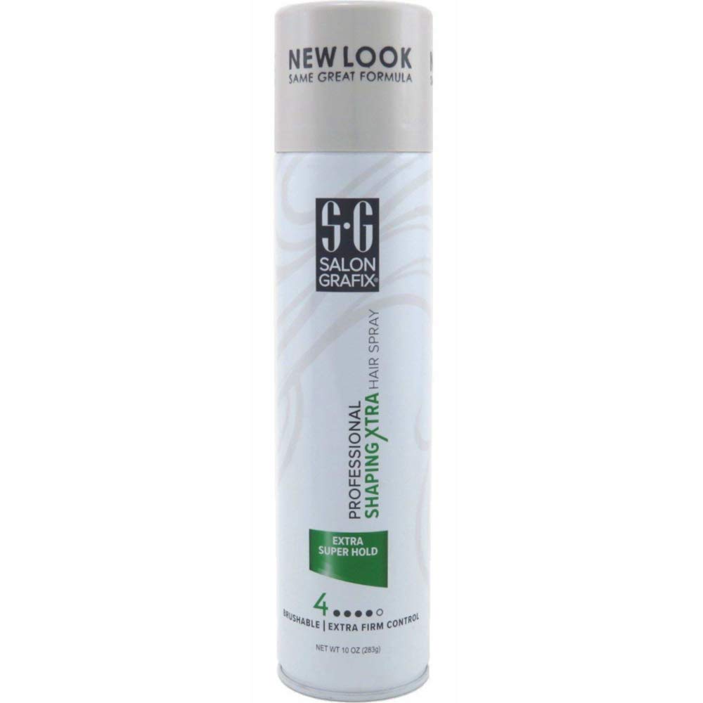 Salon Grafix Profession Shaping Hairspray, Extra-Super Hold 4 — 10 oz (Pack of 6)