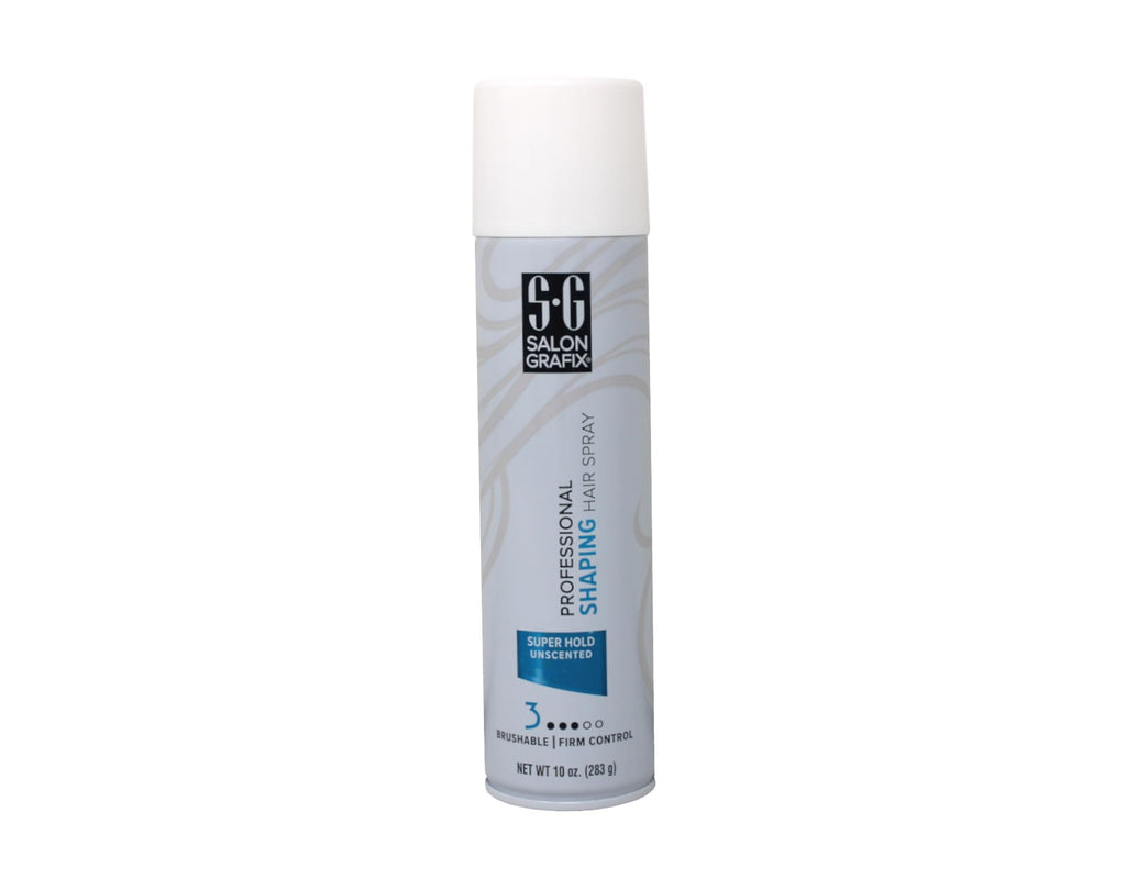 Salon Grafix Professional Shaping Hair Spray – Super Hold, Unscented, 10 oz (Pack of 4)