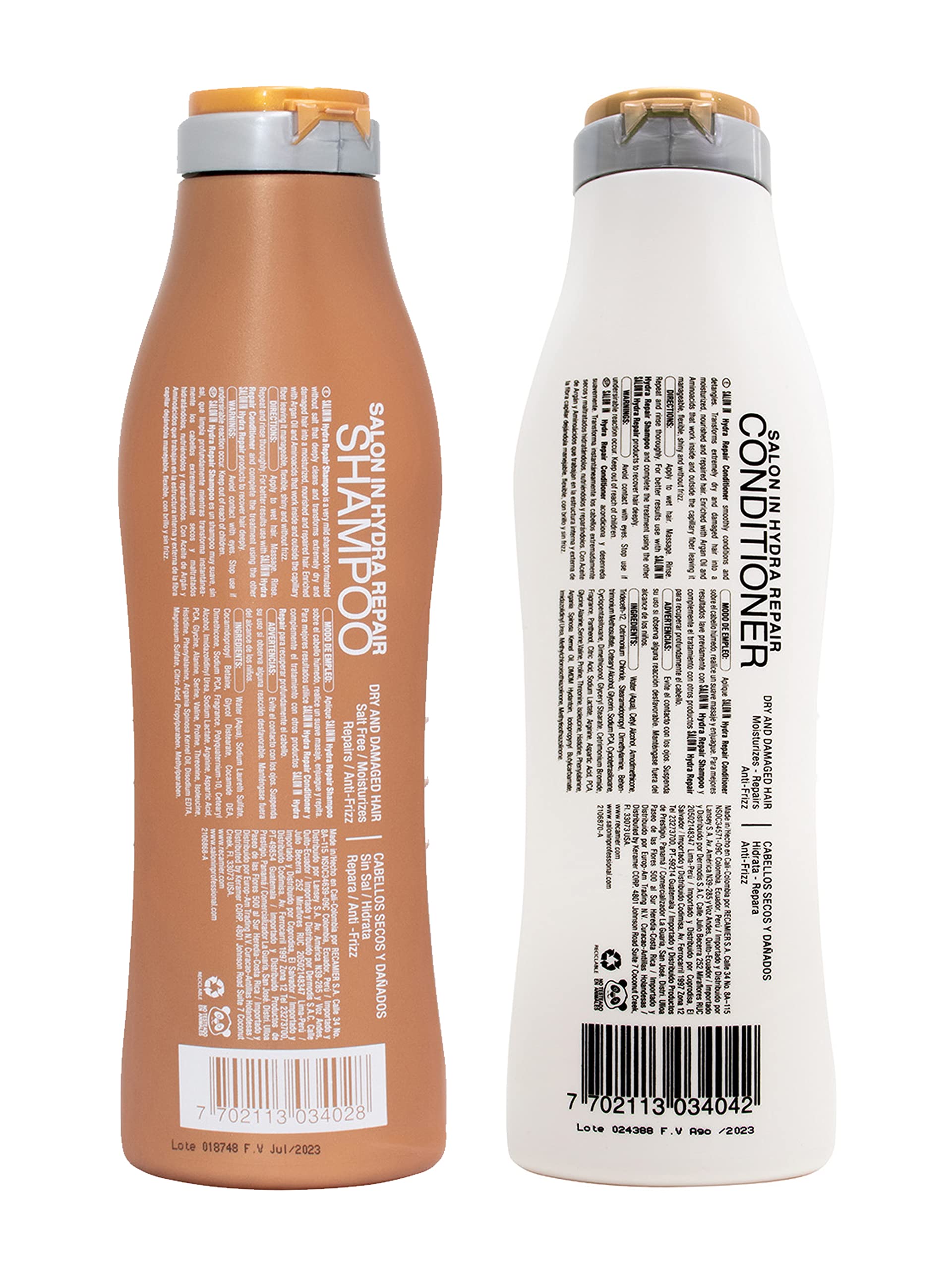 Recamier Hydra Repair Shampoo & Conditioner Set for Dry & Damaged Color-Treated Hair | SALOON IN