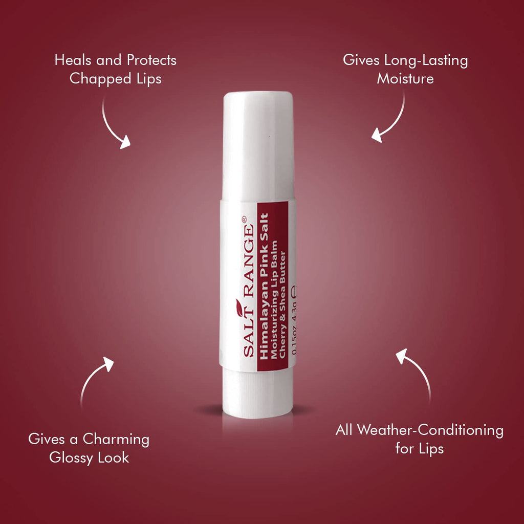 Salt Range Lip Balm with Cherry & Shea Butter — 12-Piece Organic Hydration