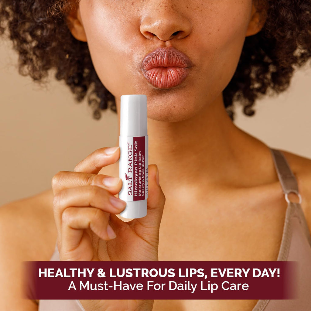 Salt Range Lip Balm with Cherry & Shea Butter — 12-Piece Organic Hydration