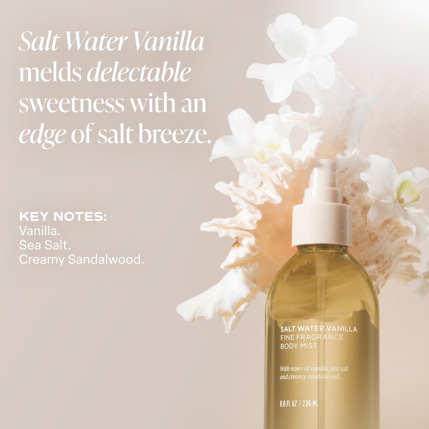 Saltair Body Mist 2 Pack – Salt Water Vanilla Scent, Lightweight Fragrance, 2 x 8oz Bottles