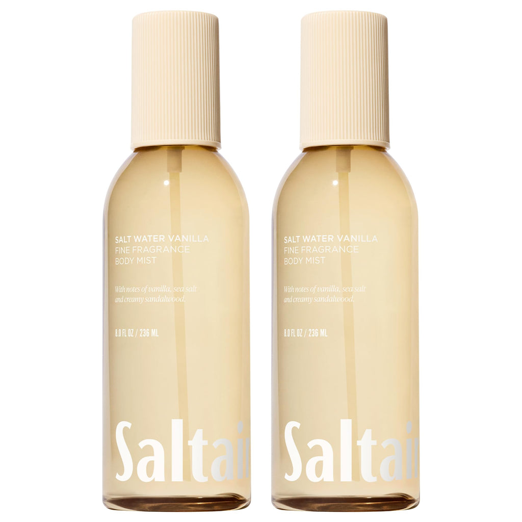 Saltair Body Mist 2 Pack – Salt Water Vanilla Scent, Lightweight Fragrance, 2 x 8oz Bottles