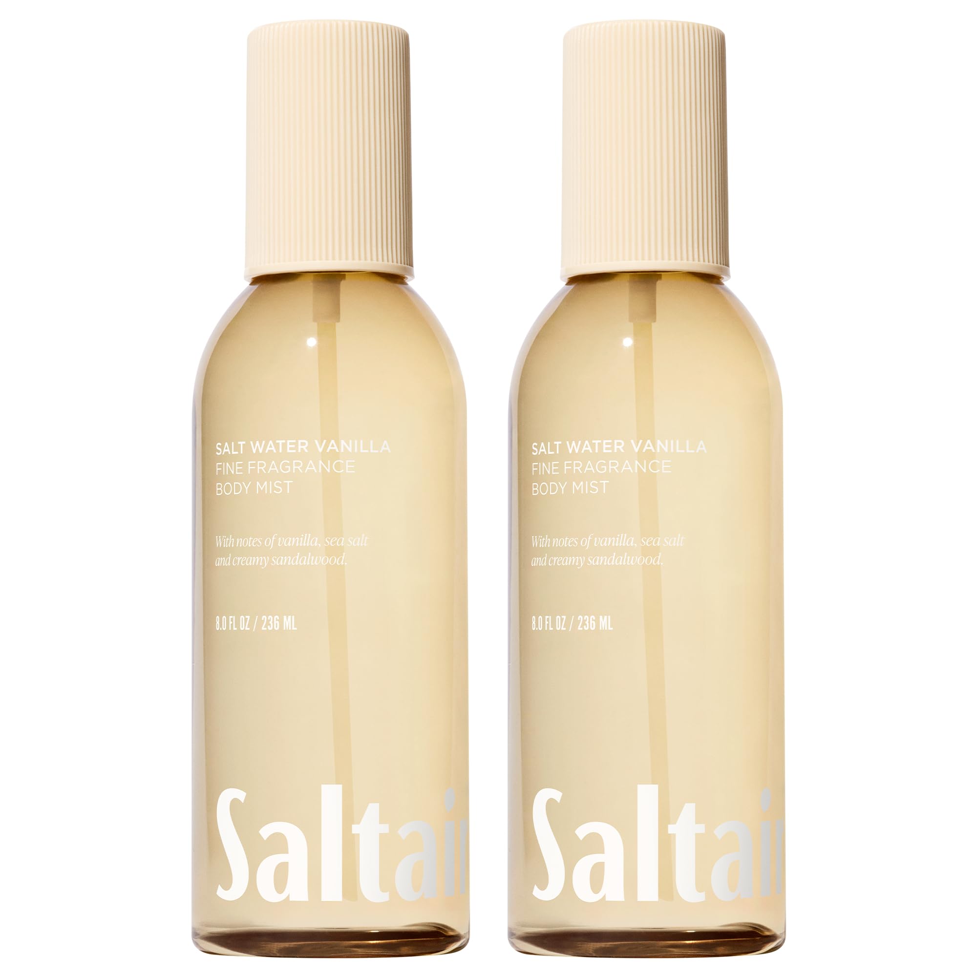 Saltair Body Mist 2 Pack – Salt Water Vanilla Scent, Lightweight Fragrance, 2 x 8oz Bottles