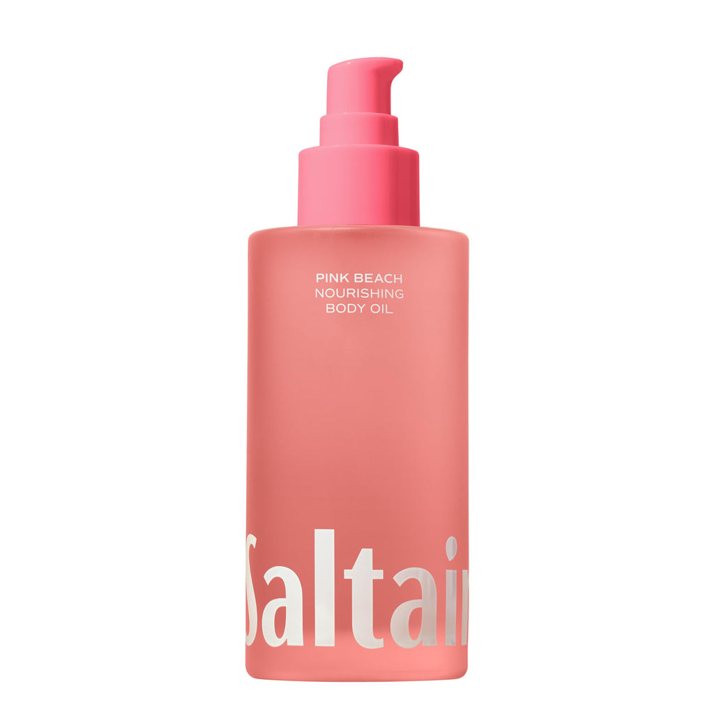 Saltair Body Oil – Pink Beach Scent, Lightweight Hydration for All Skin Types (4oz Pump)