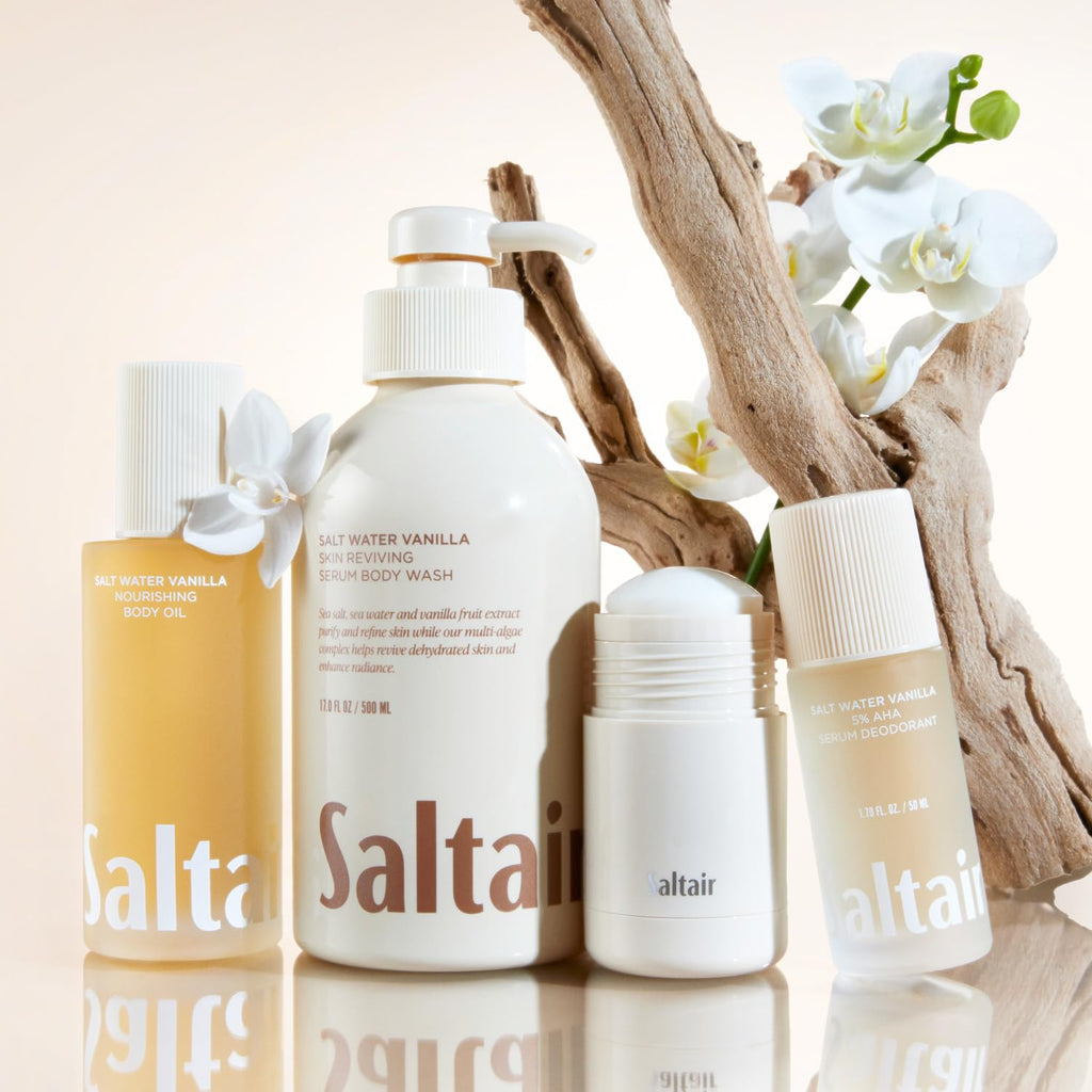 Saltair Body Wash Salt Water Vanilla 2-Pack | Hydrating Cleanser with Monoi Oil & Cupuacu Butter