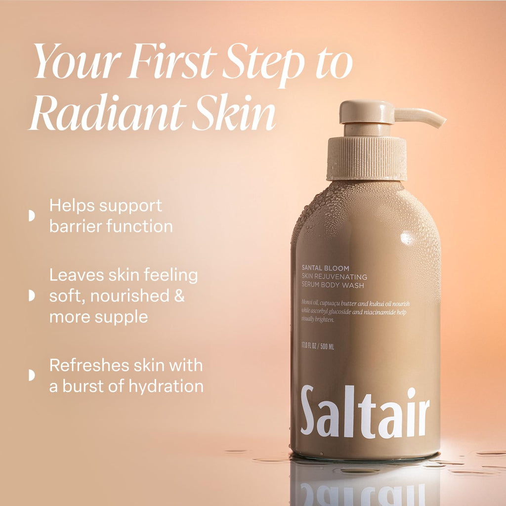Saltair Body Wash 2-Pack: Signature Santal Bloom & Pink Beach – Moisturizing Shower Gel