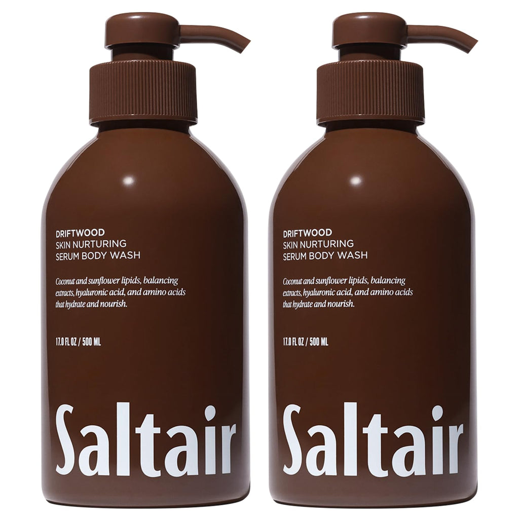 Saltair Driftwood Body Wash – Hydrating 2x17oz Cleanser with Hyaluronic Acid