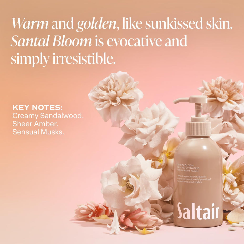 Saltair Body Wash 2-Pack: Signature Santal Bloom & Pink Beach – Moisturizing Shower Gel