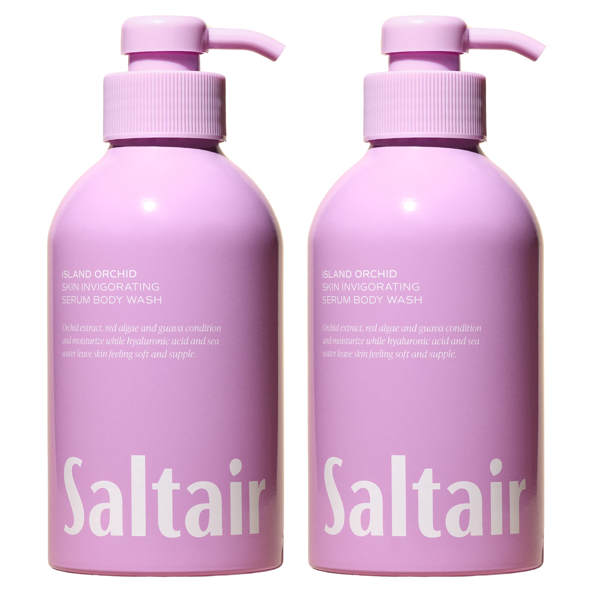 Saltair Island Orchid 2-Pack Body Wash – Moisturizing Cleanser with Monoi Oil & Cupuacu Butter