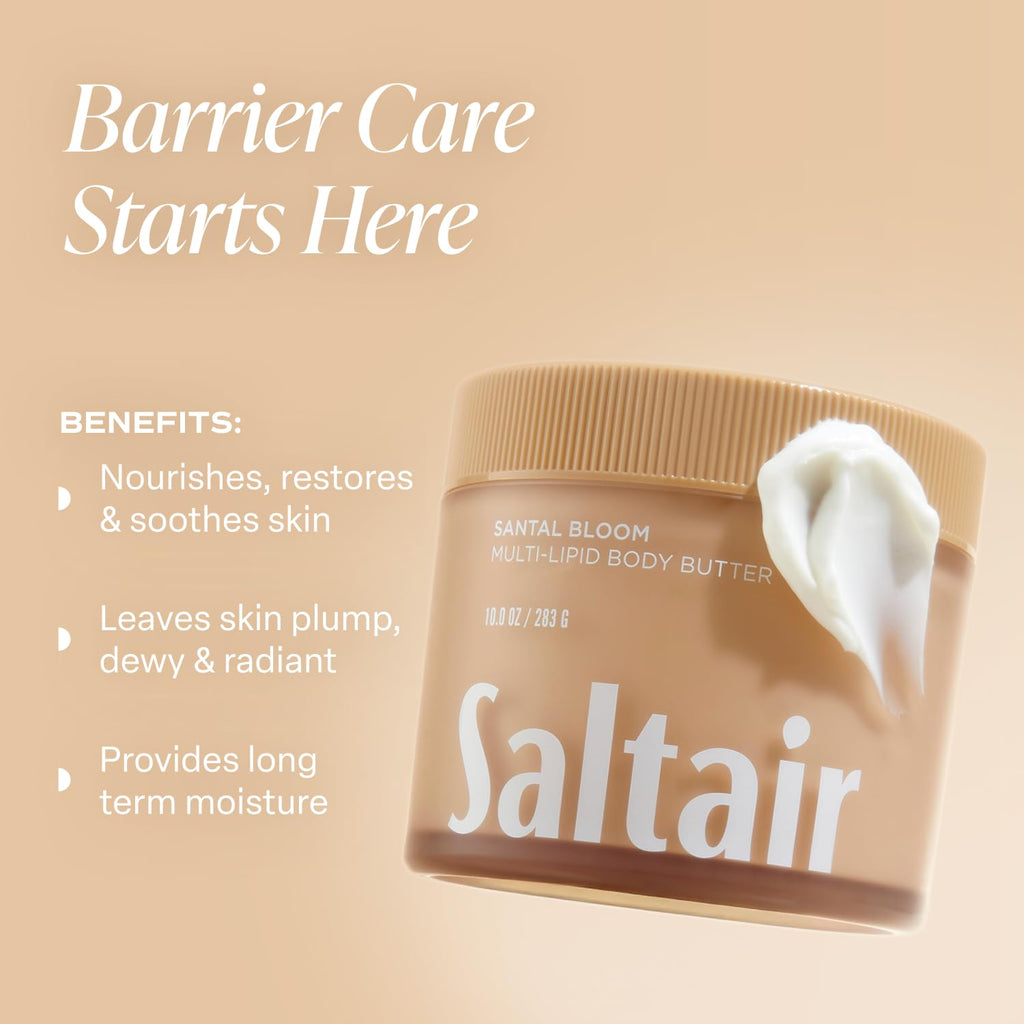 Saltair Multi-Lipid Body Butter – Rich Hydration with Ceramide Complex | Santal Bloom 10oz