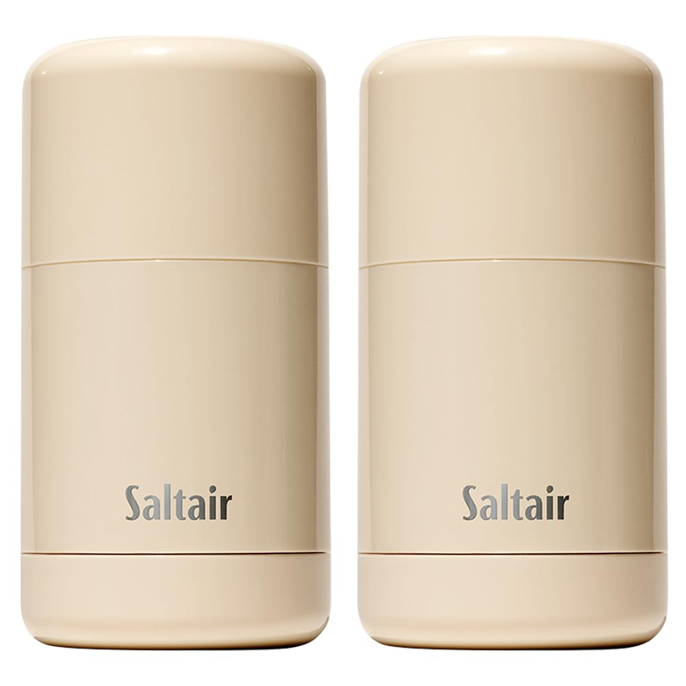 Saltair Salt Water Vanilla Deodorant 2PK – Aluminum-Free, Refillable, 24-Hour Freshness