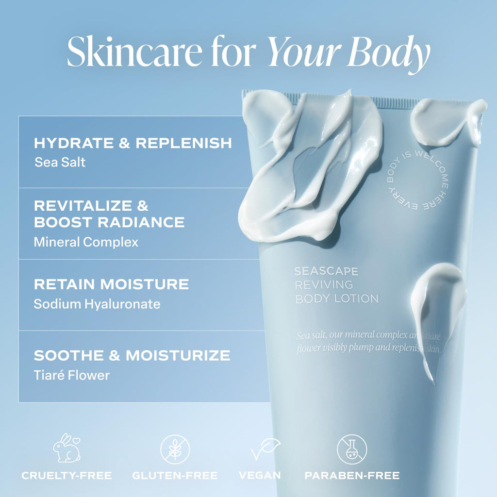 Saltair Seascape Body Lotion 2-Pack — Hydrating Moisturizer for Dry Skin
