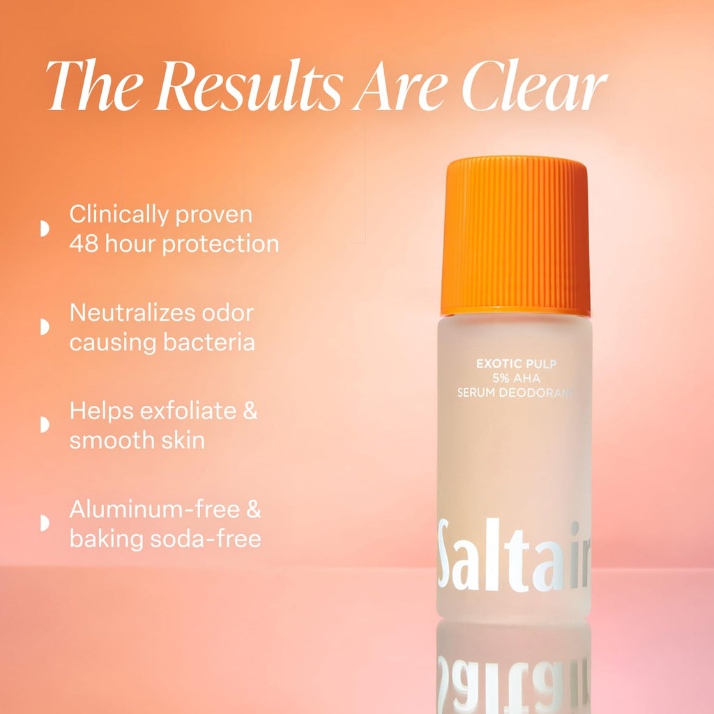 Saltair Serum Deodorant Exotic Pulp 2-Pack – 5% AHA, Aluminum-Free