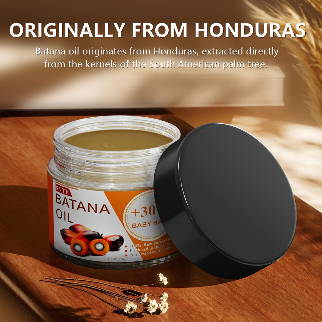 Samnyte Batana Oil for Hair Growth – 100% Pure, Honduras Unrefined, 4.2 oz