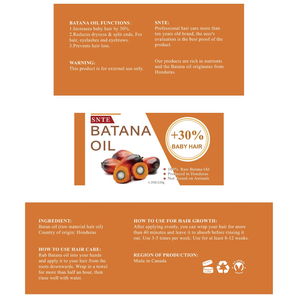 Samnyte Batana Oil for Hair Growth – 100% Pure, Honduras Unrefined, 4.2 oz
