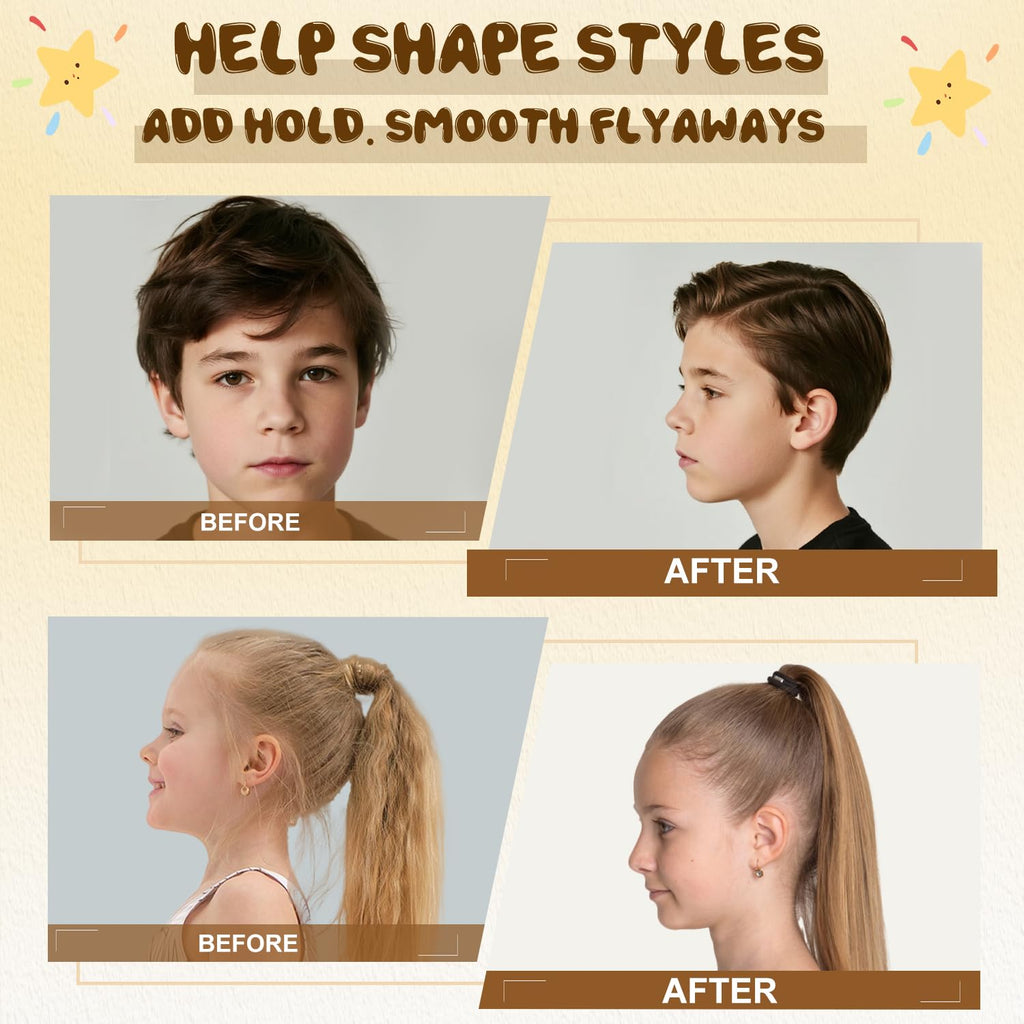 Samnyte Hair Gel for Kids – Flexible Hold, Vitamin E Moisturize & Nourish (3.4 Fl Oz)