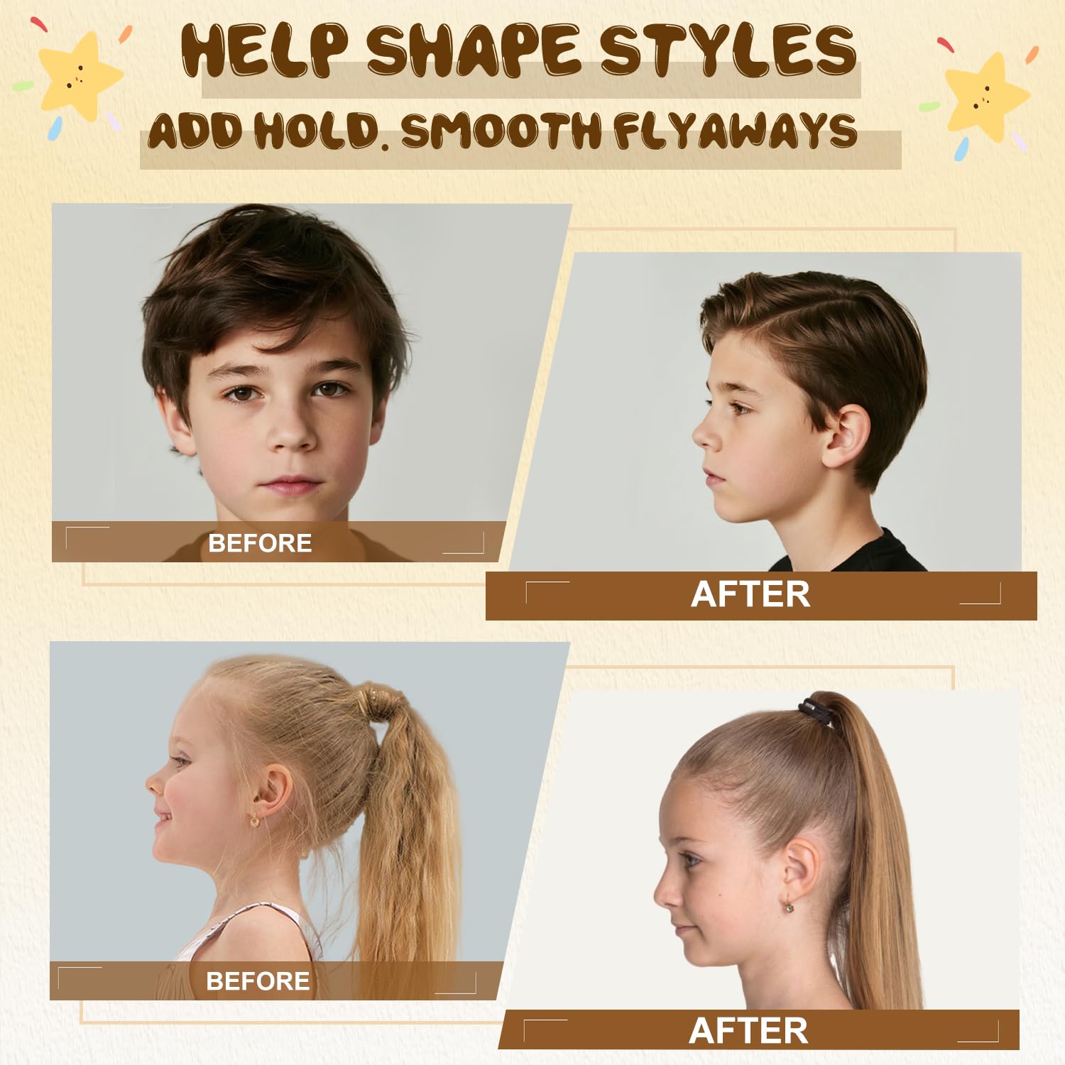 Samnyte Hair Gel for Kids – Flexible Hold, Vitamin E Moisturize & Nourish (3.4 Fl Oz)