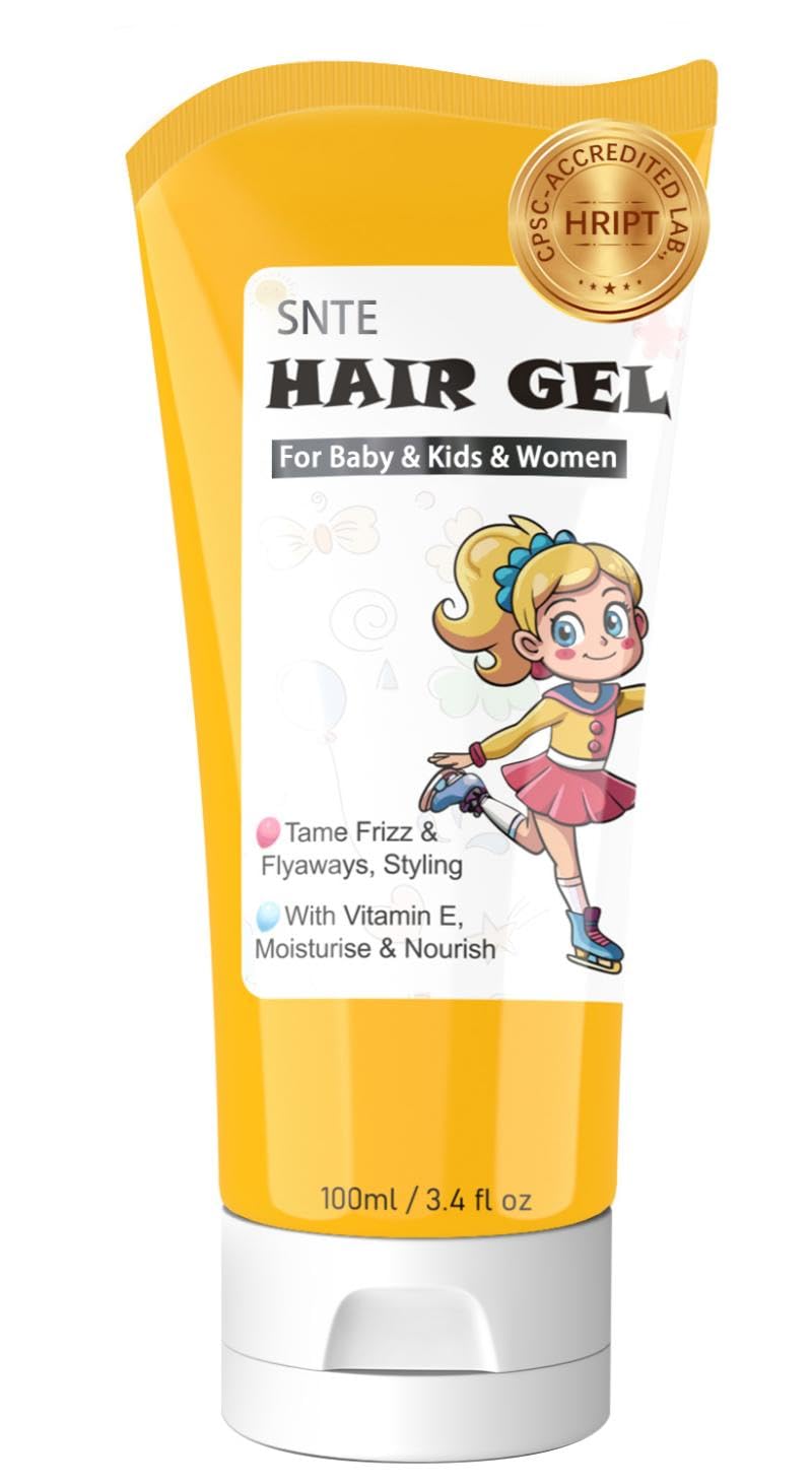 Samnyte Hair Gel for Kids – Flexible Hold, Vitamin E Moisturize & Nourish (3.4 Fl Oz)