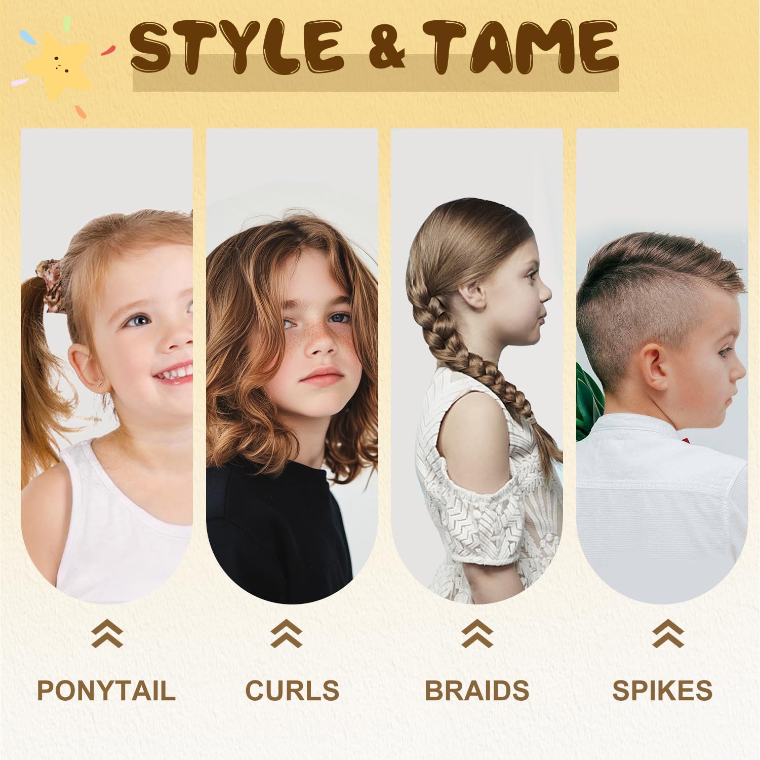 Samnyte Hair Gel for Kids – Flexible Hold, Vitamin E Moisturize & Nourish (3.4 Fl Oz)