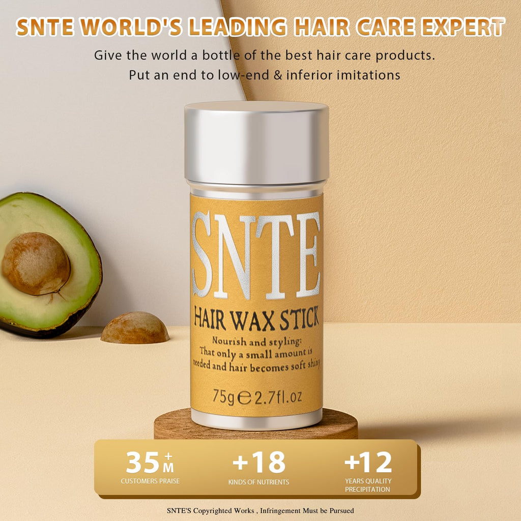 Samnyte Hair Wax Stick – 3pcs, Frizz Control, No Residue, Non-Greasy (2.7 oz)