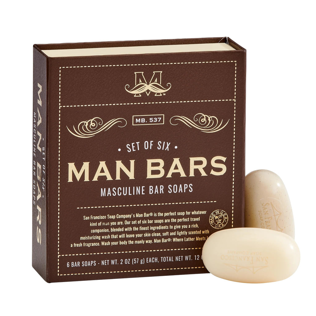 San Francisco Soap Company – 6-Piece Men’s Gift Set | 2 oz Bar Soaps