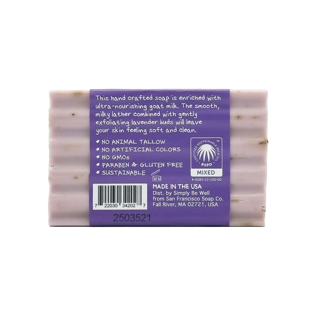 San Francisco Soap Company Goat Milk Soap Bar Pack (6 x 4 oz) – Lavender Buds