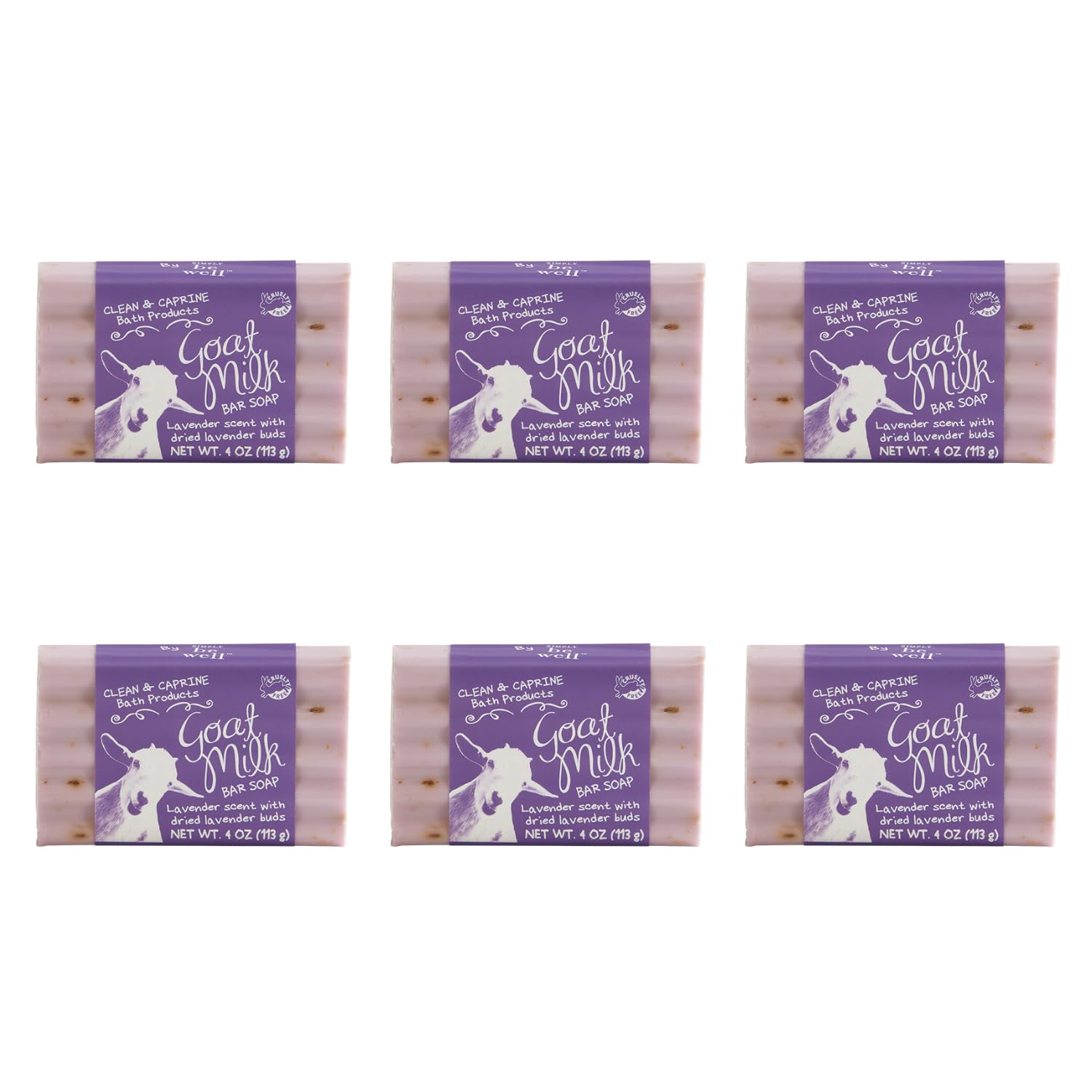 San Francisco Soap Company Goat Milk Soap Bar Pack (6 x 4 oz) – Lavender Buds