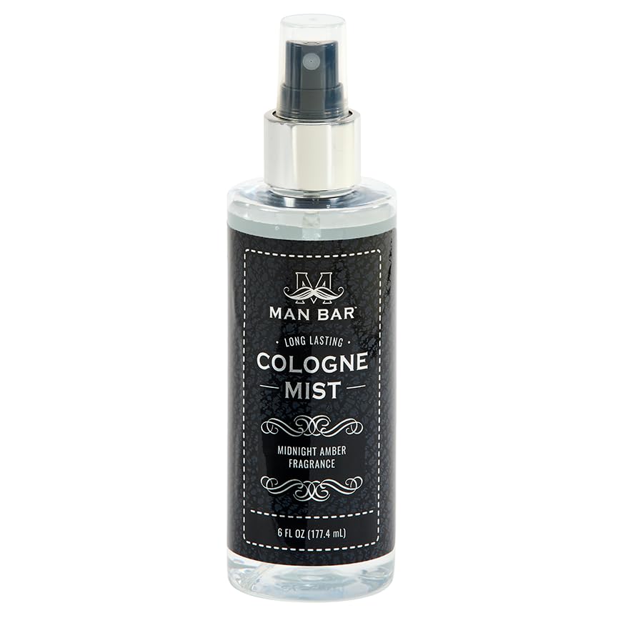 San Francisco Soap Company MAN BAR Cologne Mist Midnight Amber – Long-Lasting Scent, 6 fl oz