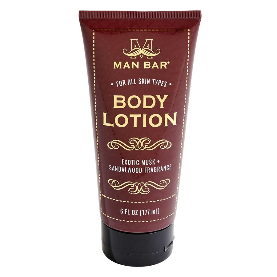 San Francisco Soap Company Man Bar Lotion: Exotic Musk & Sandalwood (6 oz) | Long-Lasting Hydration