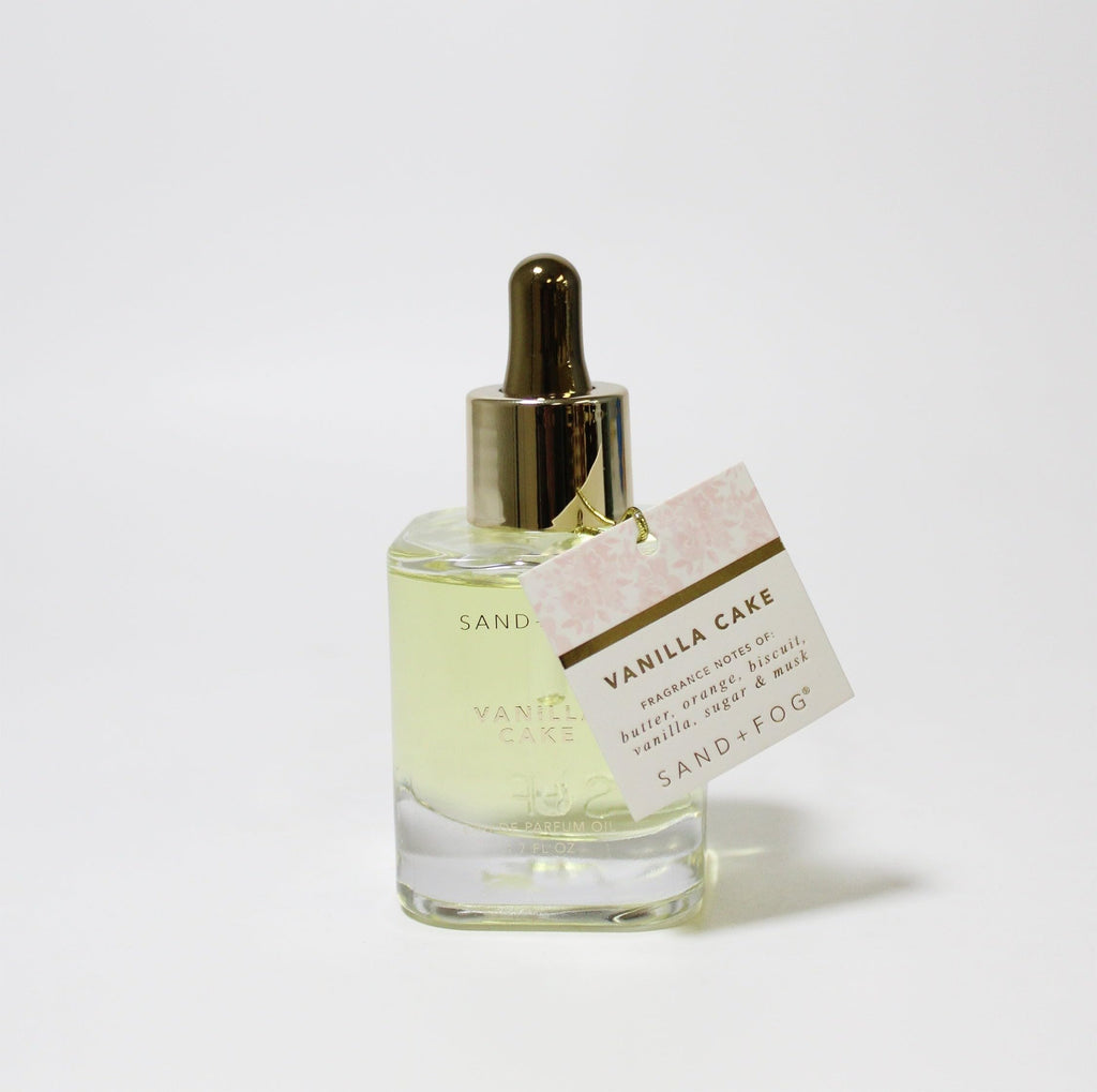 Sand + Fog Vanilla Cake Parfum Oil, 1.7 oz | Glass Dropper Bottle
