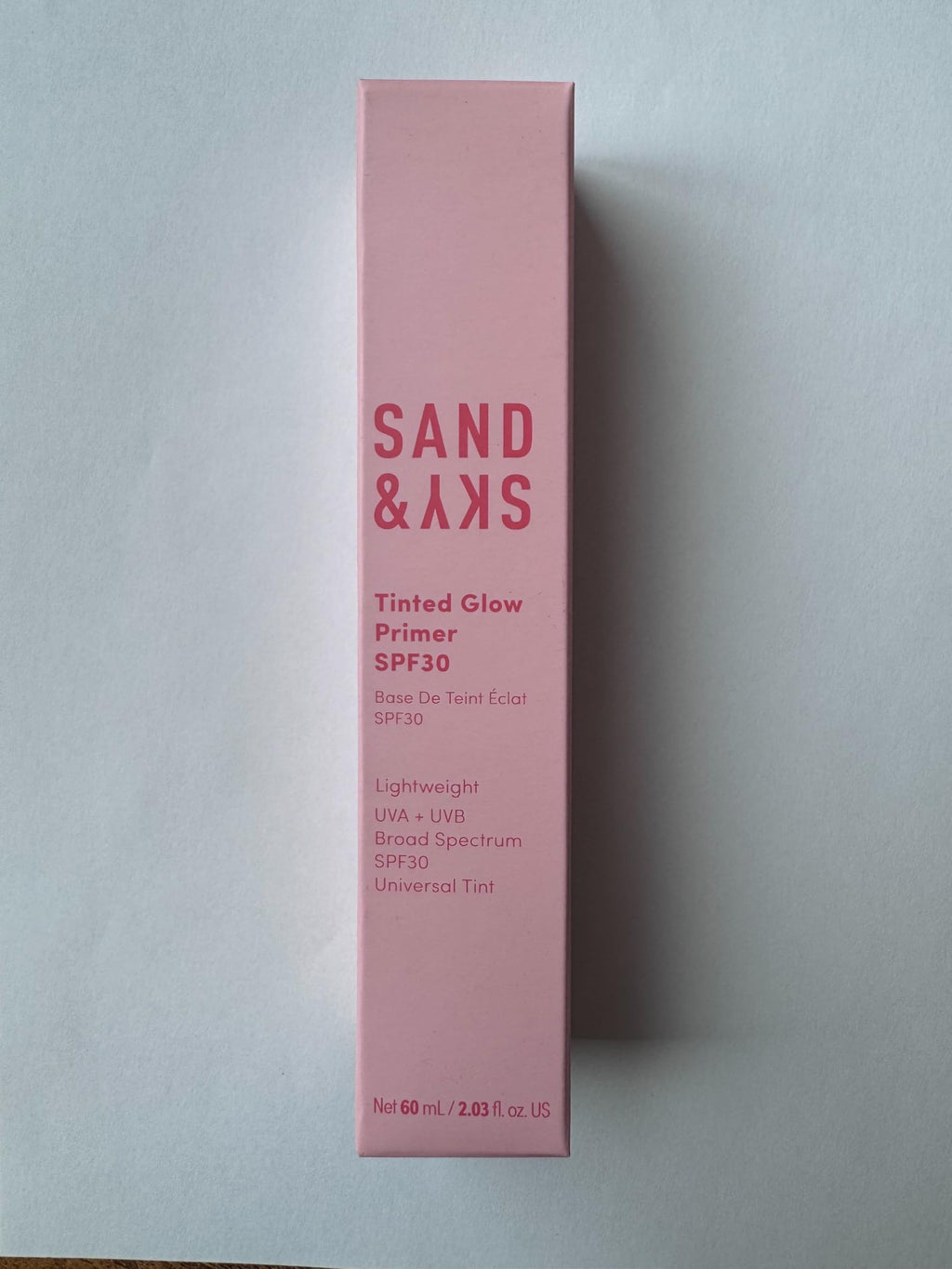 Sand & Sky Tinted Glow Primer SPF 30 – Australian Made Hydrating Primer with Rosy Tint & Broad Spectrum Protection