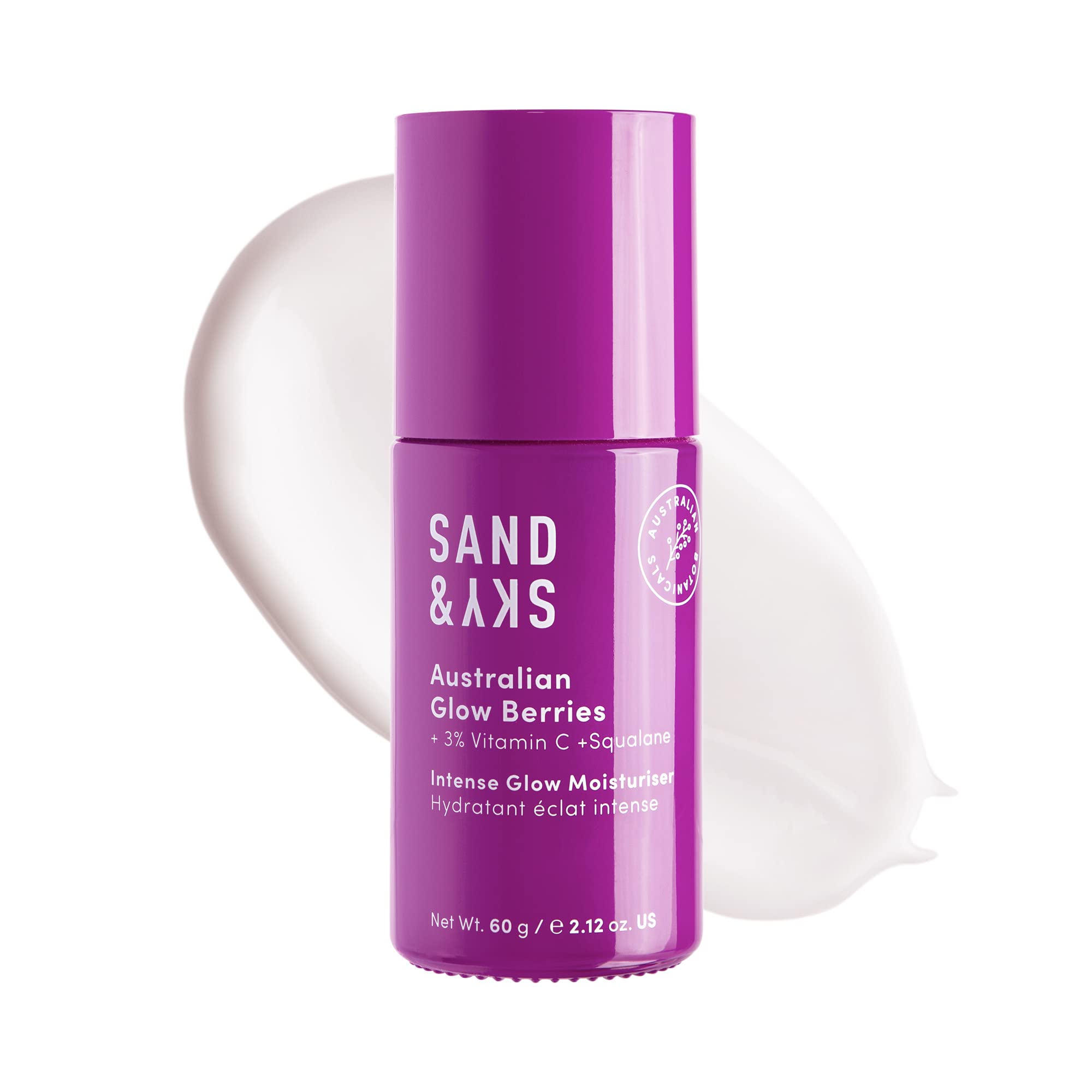 Sand & Sky Vitamin C Face Moisturizer with Kakadu Plum – Brightening, Hydrating Cream (1.7 oz)