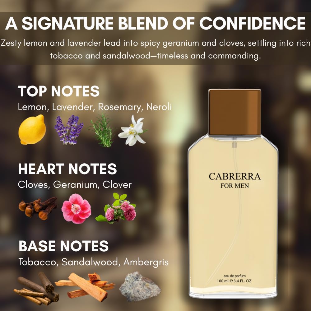Sandora Fragrances Men – Neroli, Lavender, Pepper & Tobacco – Long-Lasting EDP 100ml