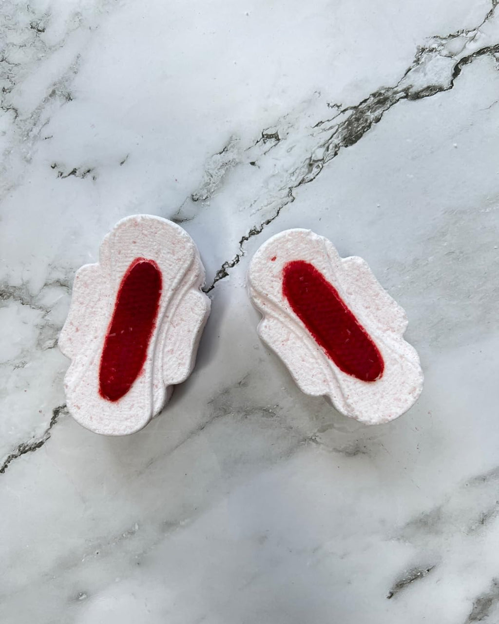 Sanitary Pad Bath Bomb Bloody Pad – 2 Pack Gift Set for Relaxing Baths